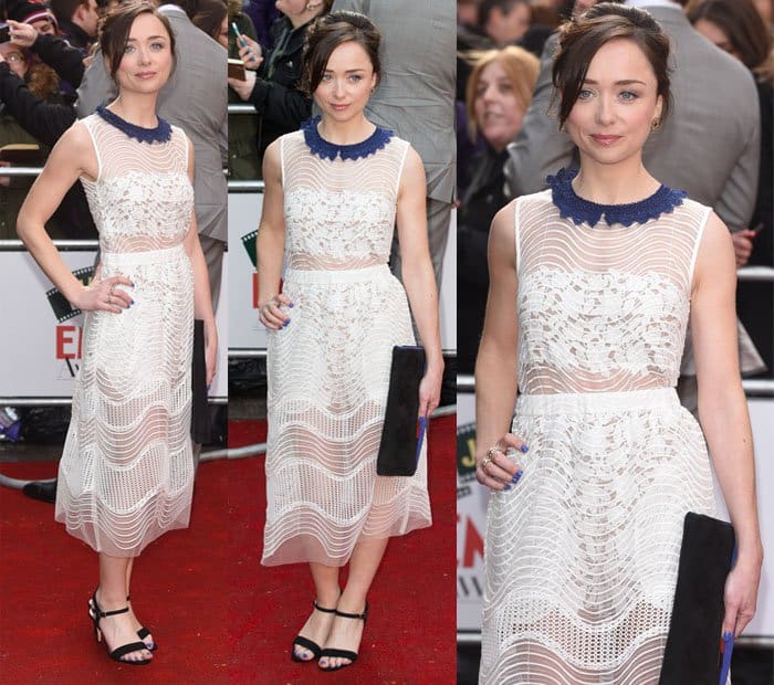 Emily Taaffe was stunning at the Jameson Empire Awards in a gorgeous white Self-Portrait dress
