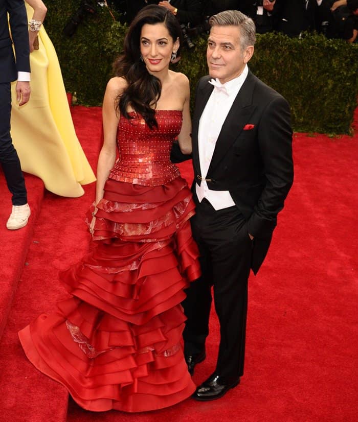 Amal Clooney and George Clooney attend the “China: Through The Looking Glass” Costume Institute Benefit Gala