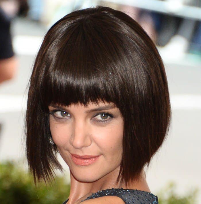 The most eye-catching feature of Katie Holmes' appearance was her fierce bob, an ode to the Chinese theme of the night