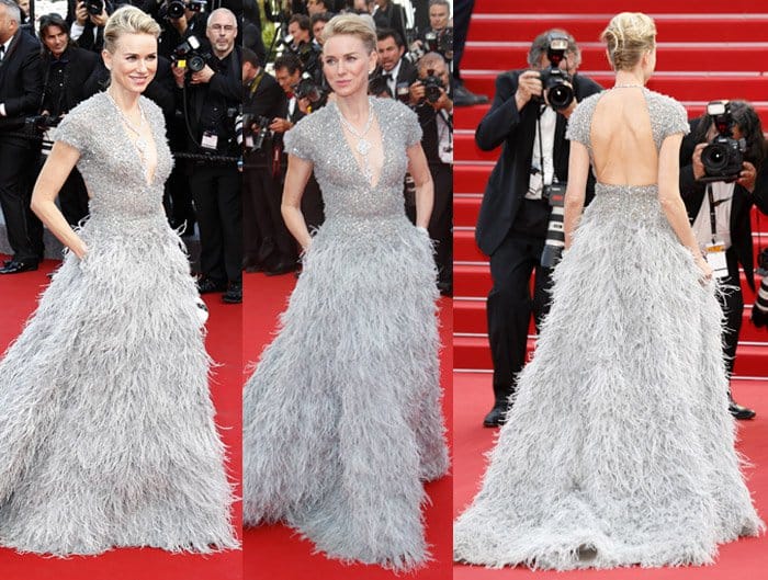 Naomi Watts in a bedazzled Elie Saab dress at the opening ceremony and premiere of 'La Tete Haute ('Standing Tall') during the 68th annual Cannes Film Festival