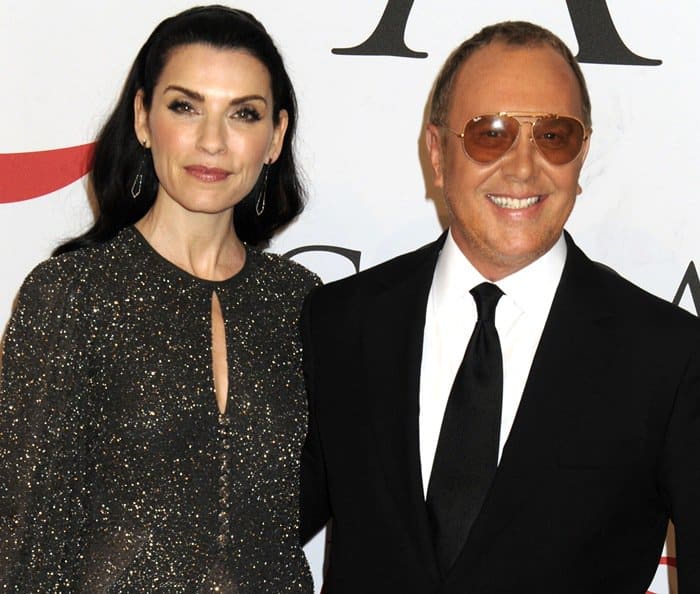 Julianna Margulies attended the 2015 CFDA Fashion Awards accompanied by designer Michael Kors, who was nominated for Womenswear Designer of the Year