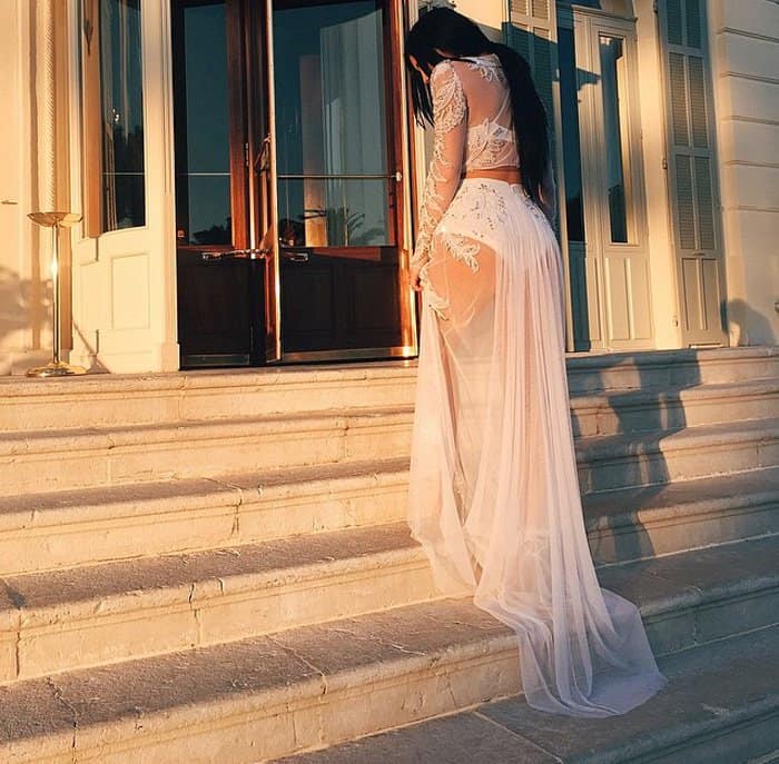 Kylie donned a similar dress designed by Francesco Scognamiglio