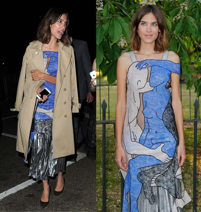 Alexa Chung at the Serpentine Gallery summer party held in Kensington Gardens in London on July 2, 2015