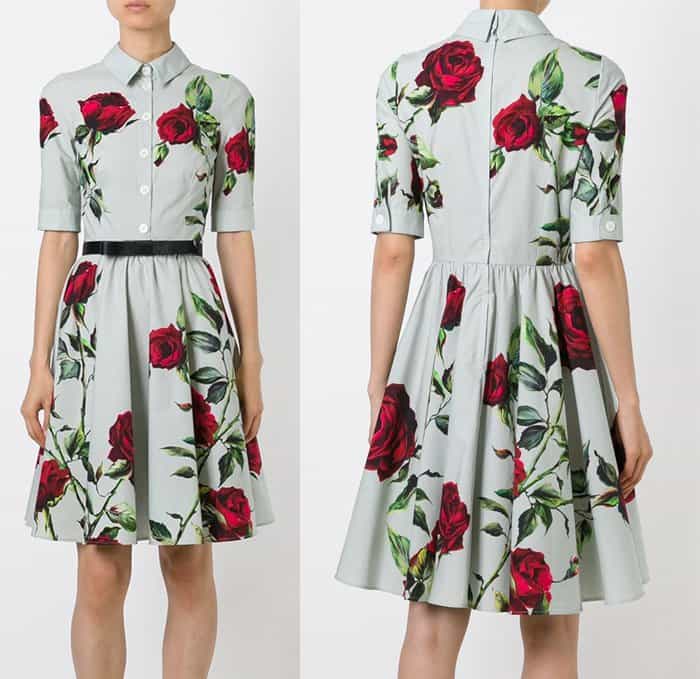 Dolce & Gabbana Rose Print Shirtdress