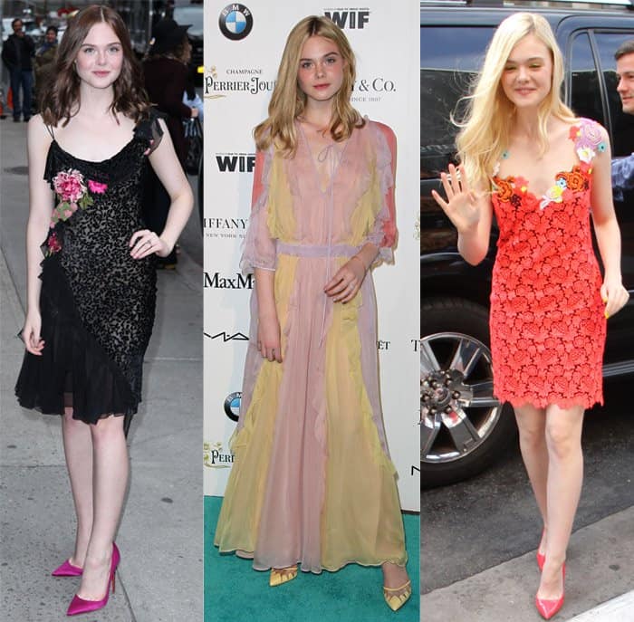 Elle Fanning's fashion sense is characterized by a whimsical charm, with a penchant for vintage dresses, fairy-tale-esque ensembles, and accessories that carry a hint of fantasy