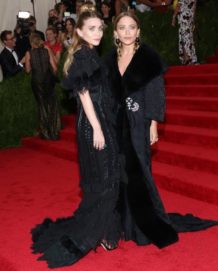Mary-Kate and Ashley Olsen, renowned sisters, have exhibited consistent fashion flair from childhood to adulthood, evolving their style over time