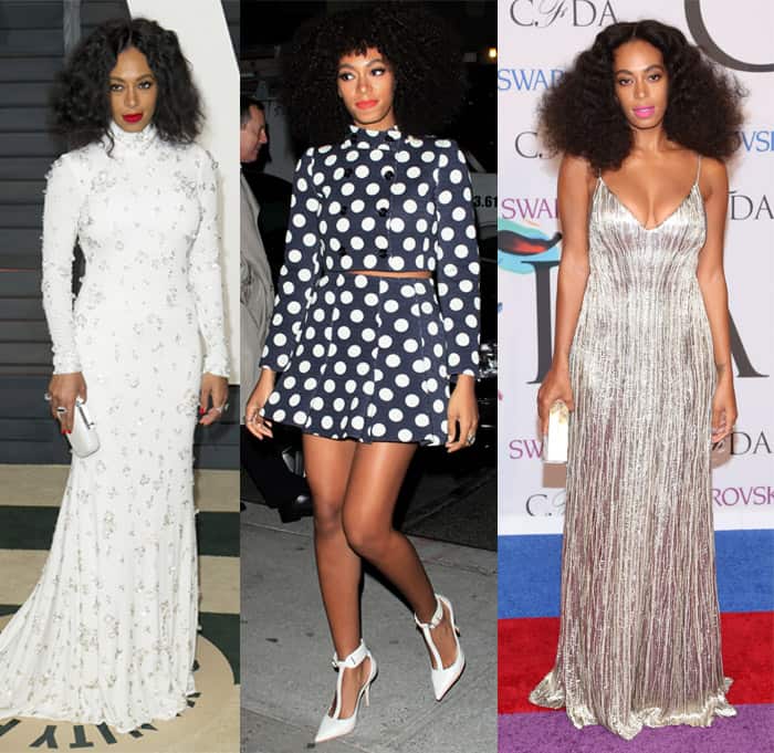 Solange Knowles consistently maintains an intriguing and personalized style, blending high-end fashion with vintage finds, fearlessly experimenting with vibrant colors, prints, and textures