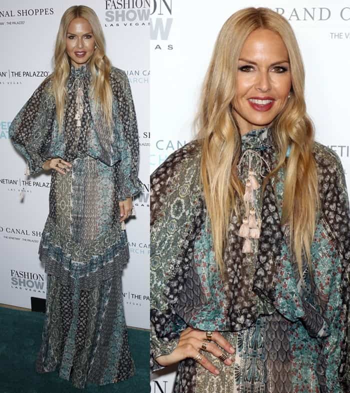 Rachel Zoe in a bohemian maxi dress hosts the Ovarian Cancer Research Fund's "Super Saturday"