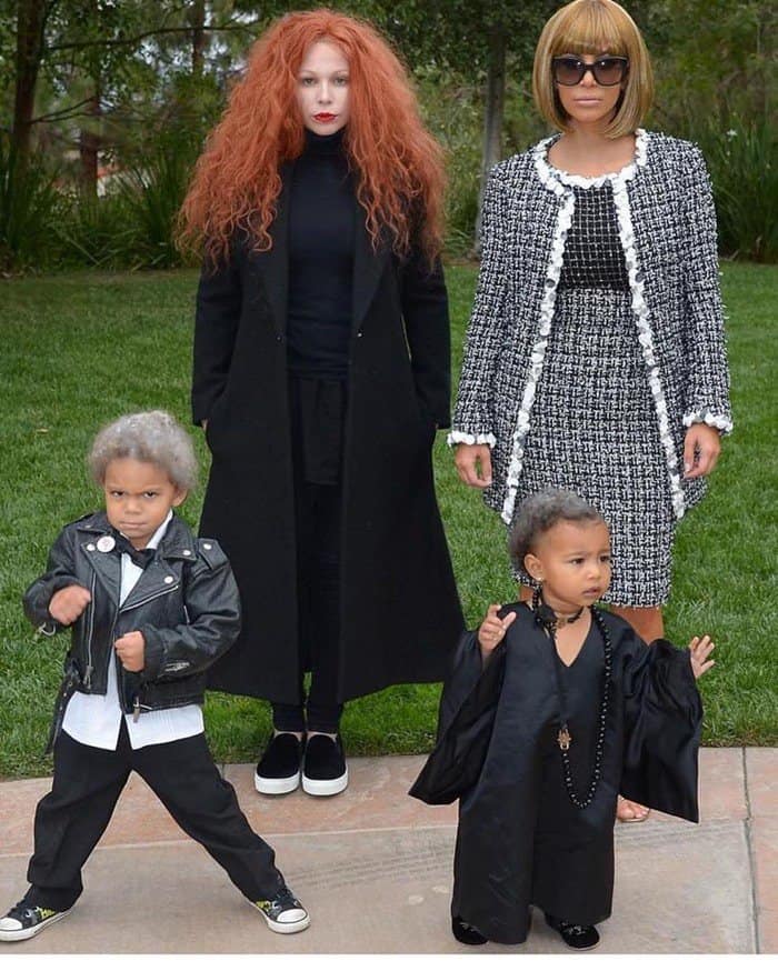 Image shared by Kris Jenner with the caption "That Halloween when @kimkardashian was #annawintour , #northwest was @andreltalley #andreleontalley , @joycebonelli was @therealgracecoddington , and #zeplin was @karllagerfeld #favorite #flashback #halloween #love"