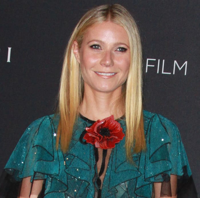 Gwyneth Paltrow at the LACMA 2015 Art + Film Gala honoring James Turrell and Alejandro Inarritu, presented by Gucci in California on November 9, 2015