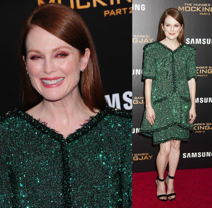 Julianne Moore attends the 'The Hunger Games: Mockingjay- Part 2' New York premiere
