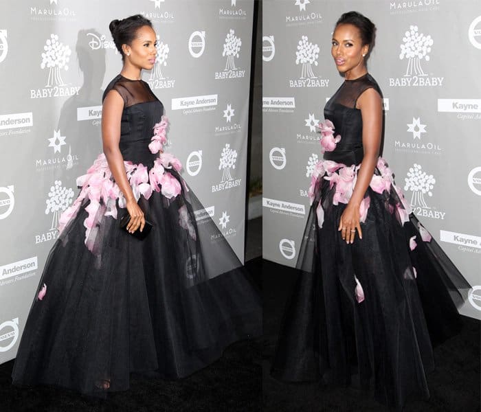 Kerry Washington's tulle gown combined sexy sophistication with feminine florals