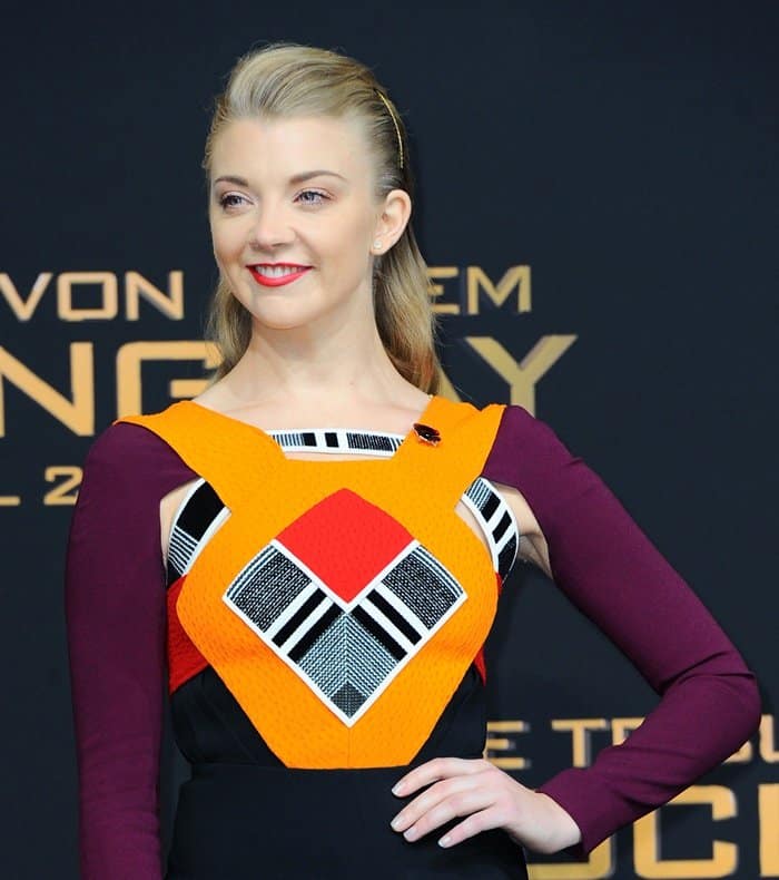 Natalie Dormer at the world premiere of the film "The Hunger Games: Mockingjay — Part 2"