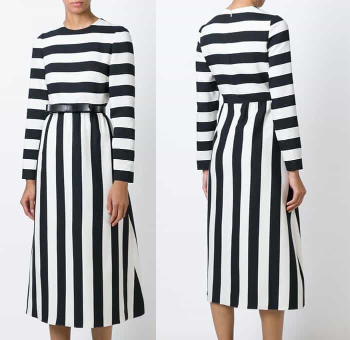 Valentino Striped Midi Dress