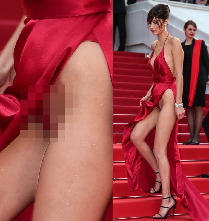 Bella Hadid accidentally exposes her underwear and pubic hair