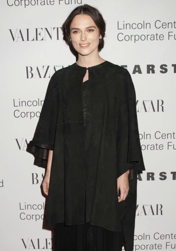 Keira Knightley demonstrates her medieval fashion sense at New York's Lincoln Center during An Evening Honoring Valentino
