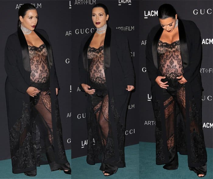 Kim Kardashian at the LACMA 2015 Art + Film Gala honoring James Turrell and Alejandro G Inarritu, presented by Gucci in Los Angeles on November 9, 2015