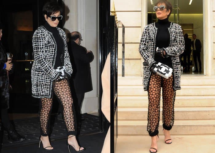 Kris Jenner attends the Chanel show as part of Paris Fashion Week Haute Couture Spring/Summer 2015