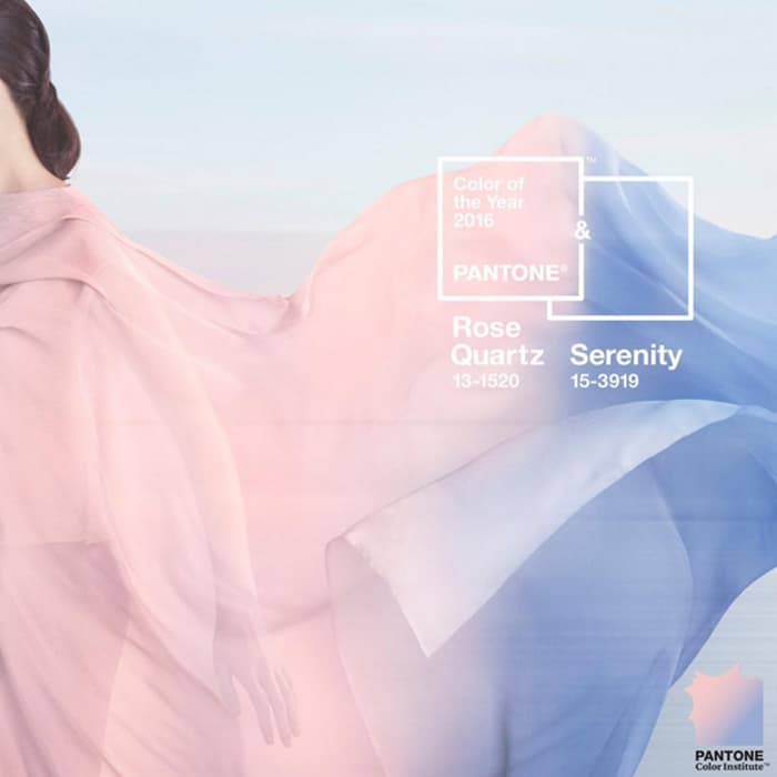 In 2016, Pantone selected two colors, Rose Quartz and Serenity, to represent the year, aiming to offer a sense of calm and serenity to society, with the combination of the gentle and nurturing pink and the cool and calming blue creating a sense of balance and harmony that had a significant impact on fashion, design, and marketing