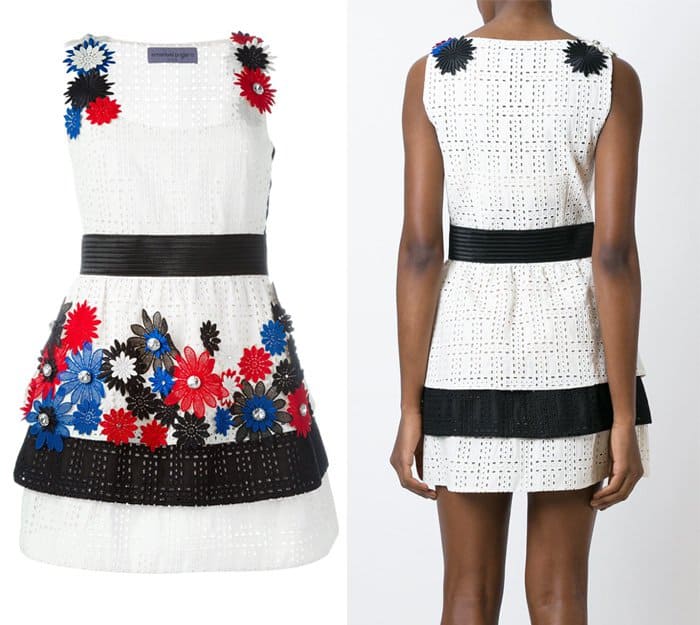 Emanuel Ungaro Applique Flower Mini Dress