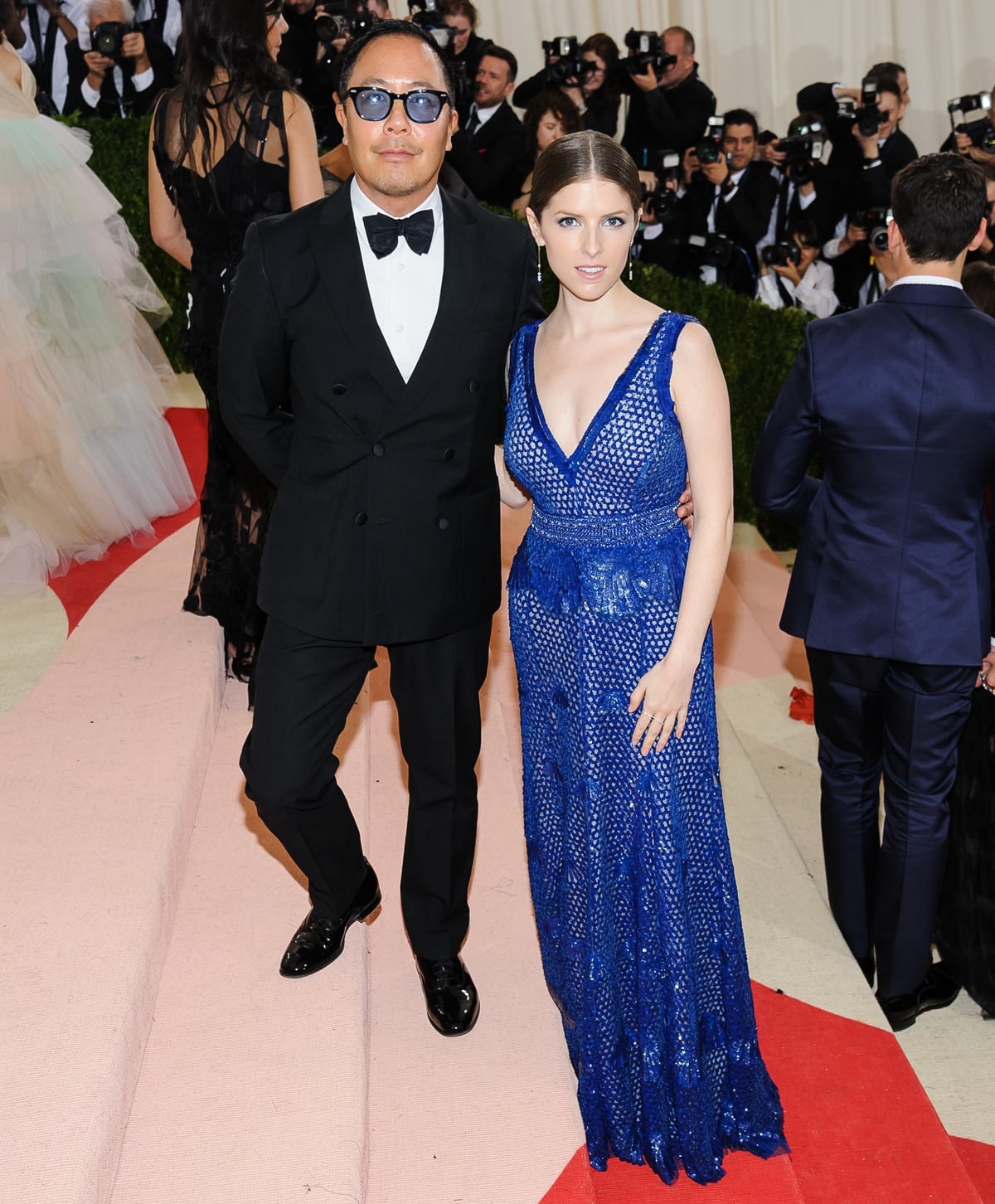 Anna Kendrick (L) and Derek Lam attend the "Manus x Machina: Fashion In An Age Of Technology" Costume Institute Gala