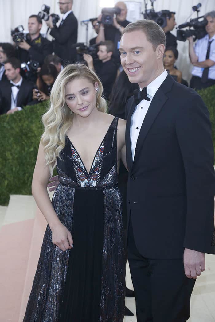 Chloe Grace Moretz and Stuart Vevers attend the 'Manus x Machina: Fashion in an Age of Technology' Costume Institute Gala