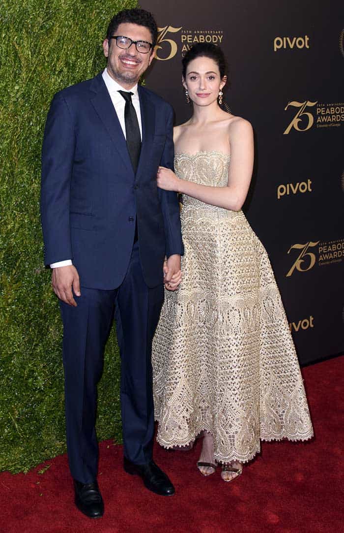 On hand to support her fiancé Sam Esmail, Emmy Rossum attended the 75th Peabody Awards at Cipriani's in New York City