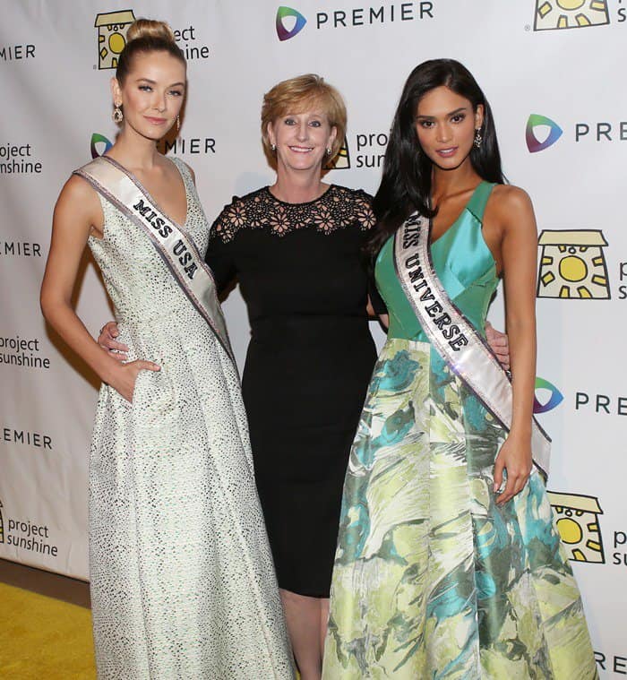 Miss USA Olivia Jordan, President and CEO of Premier Inc. Susan DeVore, and Miss Universe Pia Wurtzbach attend Project Sunshine's 13th annual benefit celebration