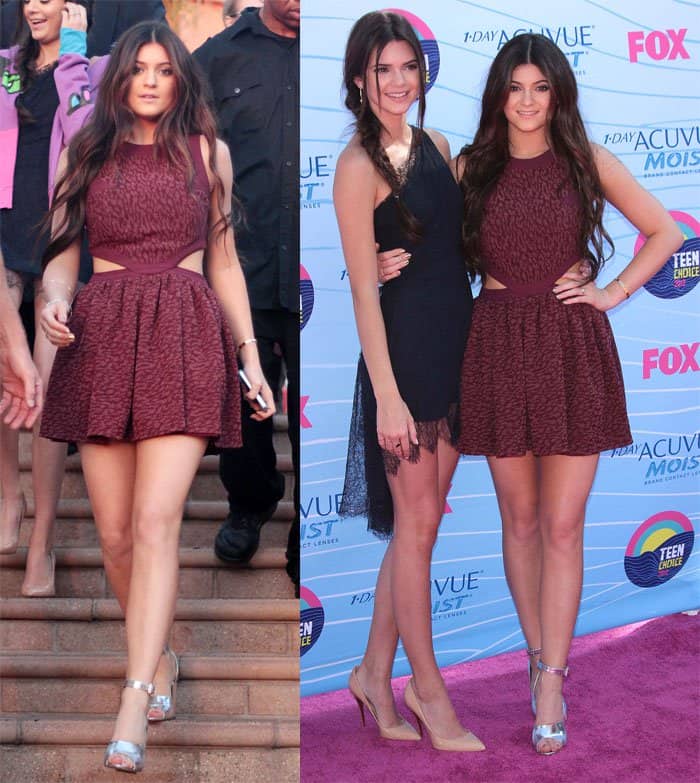 Kendall and Kylie Jenner at the 2012 Teen Choice Awards held at the Gibson Ampitheatre in California on July 22, 2012
