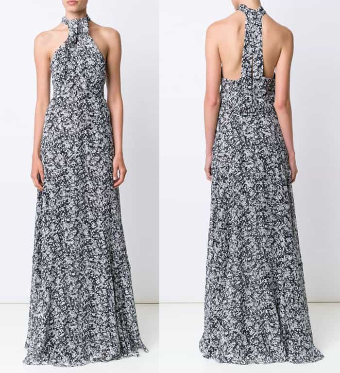Derek Lam Marble Print Long Dress