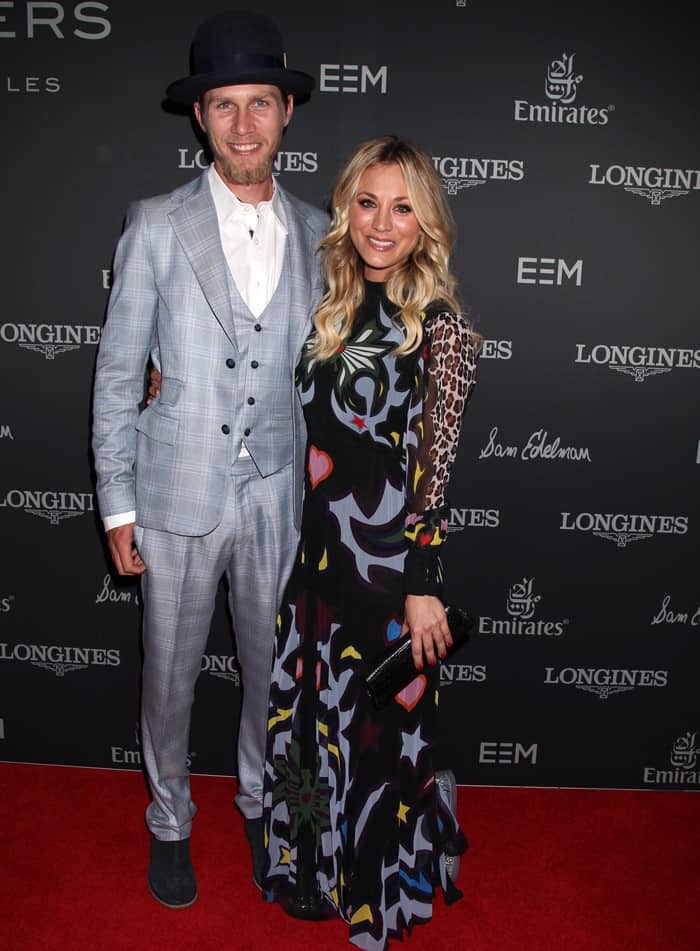 Kaley Cuoco with her boyfriend Karl Cook at the Longines Masters Gala in Los Angeles