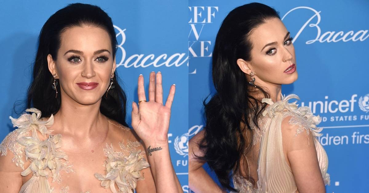 Katy Perry Belle of the UNICEF Snowflake Ball in Marchesa Gown
