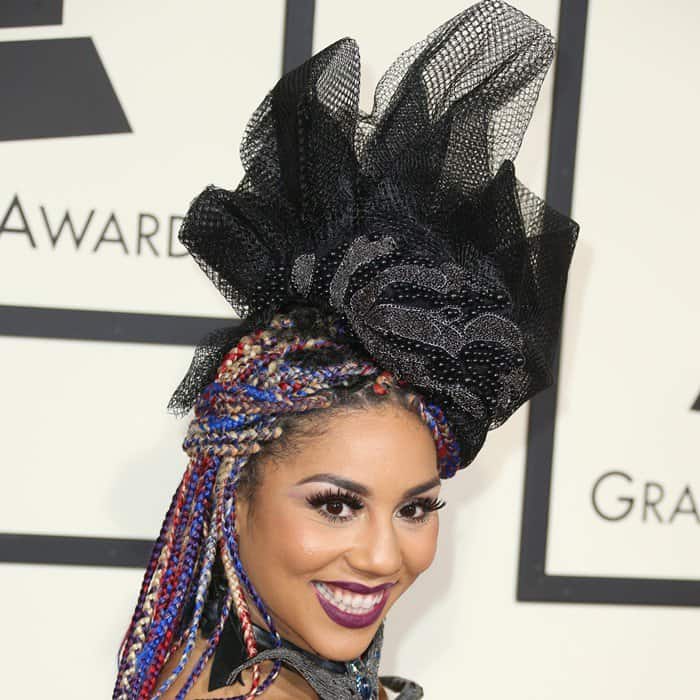 The US singer songwriter was one of the worst dressed at the 2015 Grammy Awards and also got everyone talking last year in an out-there ensemble consisting of a few well-placed bones and an absolutely ridiculous headpiece