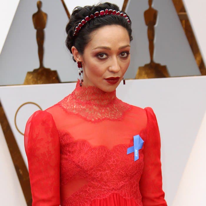 Ethiopian-Irish actress Ruth Negga arrives at the 89th Annual Academy Awards held at the Dolby Theatre at the Hollywood & Highland Center in Los Angeles on February 26, 2017
