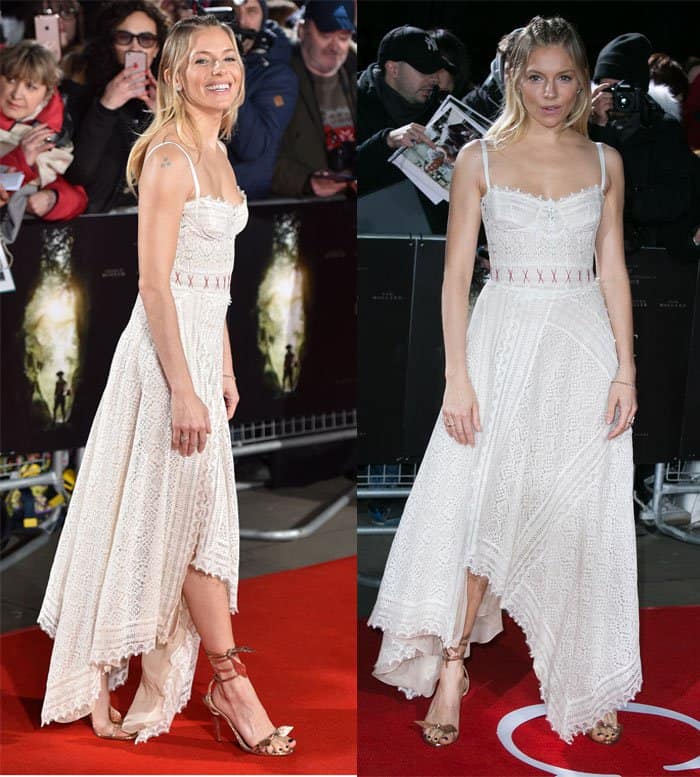 Sienna Miller at the European Premiere of 'Lost City of Z' held at the British Museum