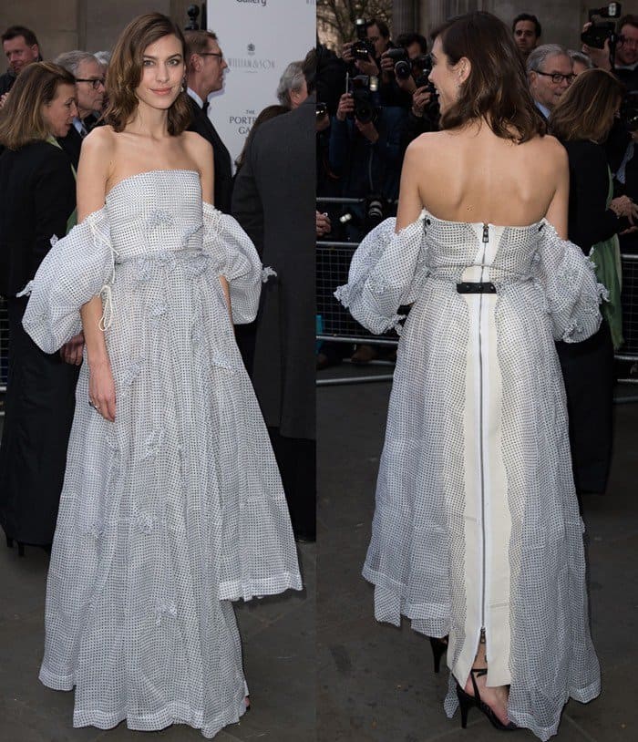 Alexa Chung at the Portrait Gala 2017 fundraising dinner held at the National Portrait Gallery in London