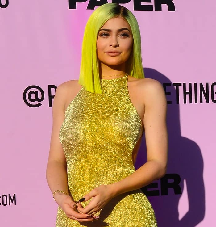 Kylie rocked a neon green hairstyle that stole a lot of looks