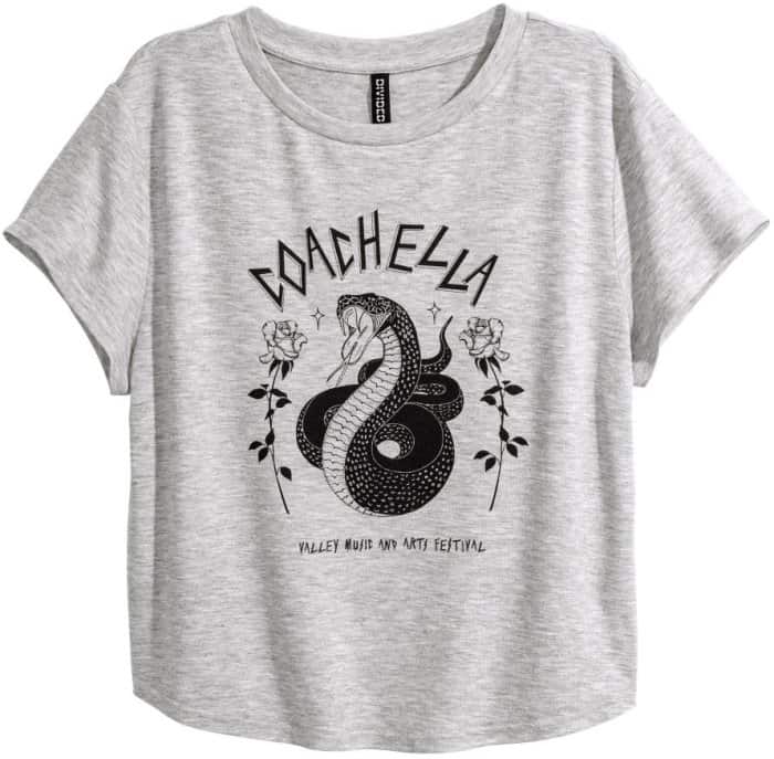 H&M Loves Coachella T-shirt with Motif