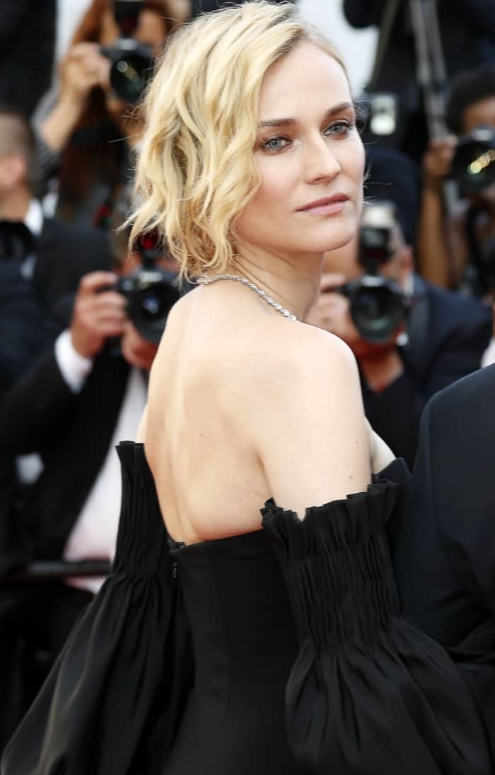 Diane Kruger wearing a custom black gown from Jonathan Simkhai at the 70th annual Cannes Film Festival closing ceremony