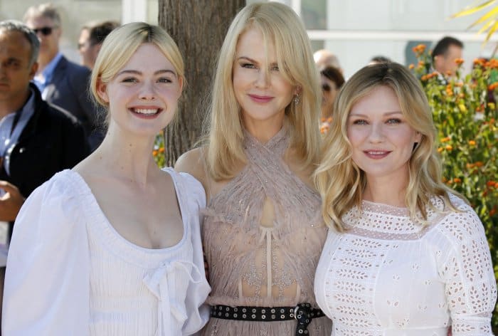 Elle Fanning, Nicole Kidman, and Kirsten Dunst at the photocall for "The Beguiled" during the 70th annual Cannes Film Festival