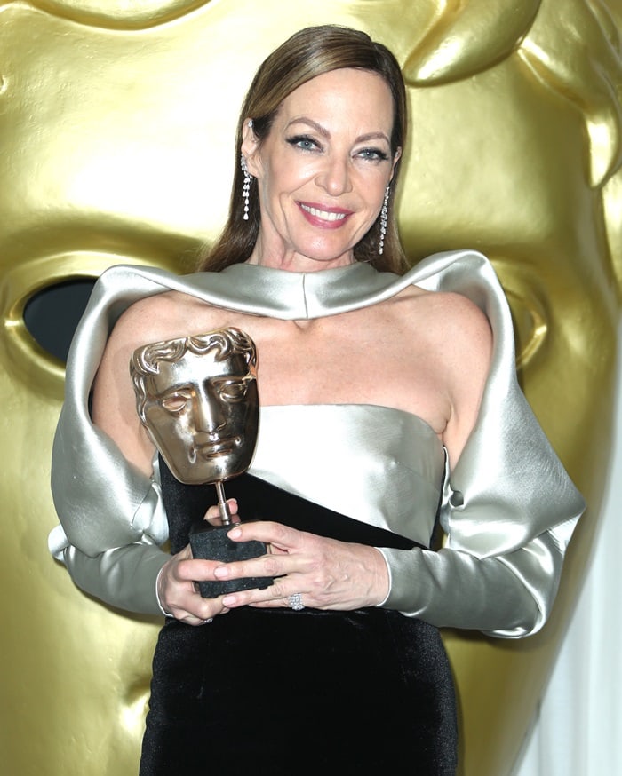 Allison Janney wearing a two-tone Bibhu Mohapatra Fall 2018 gown