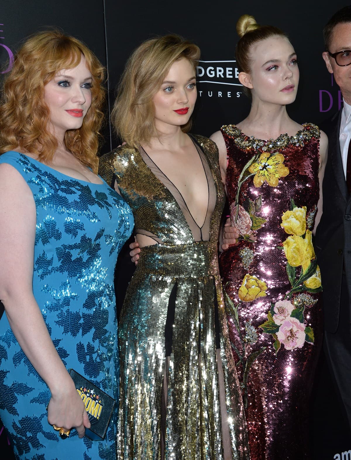 Among the three, Elle Fanning is the tallest at 5ft 8 ½ (174 cm), followed by Christina Hendricks at 5ft 7 (170.2 cm), while Bella Heathcote stands at 5ft 6 (167.6 cm)